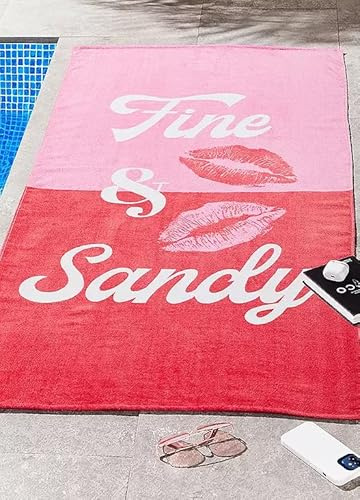Catherine Lansfield Fine and Sandy Pair of Beach Towels (2 Beach Towels)