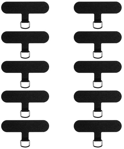 Exircy 10 stycken mobiltelefonband universella kuddar, multifunktion mobiltelefon snodd ultratunn hållbar mobiltelefon säkring patch pads med metallring för de flesta smartphones standard