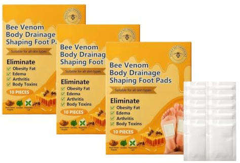 Parches de desintoxicación para los pies - 10 parches por paquete. Limpian profundamente gracias a ingredientes naturales, promueven la circulación sanguínea, alivian el estrés, facilitan el sueño