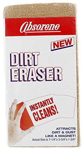 Absorene Borrador de suciedad grande beige 1 3/4 pulgadas de alto x 3 3/4 pulgadas de ancho x 7 1/4 pulgadas de profundidad
