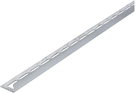 Fliesenschiene Winkelprofil, Edelstahl (V2A) gebürstet, Länge 2,50 m 8mm 20 Stück Setpreis