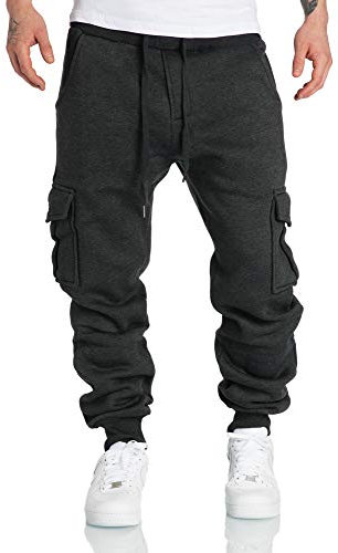 REPUBLIX Herren Cargo Sweatpants Sporthose Jogginghose Jogger Trainingshose R6102 Anthrazit XL