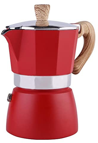 Mnsun Cafetera de 300 ml, apta para inducción | Cafetera moka de aluminio, espresso, cafetera espresso, cafetera espresso, cafetera espresso, cafetera moka para cafetera de filtro
