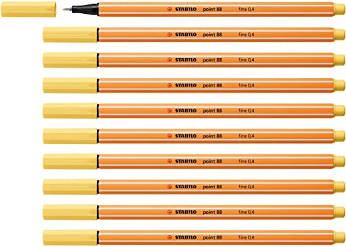 STABILO - Fineliner - point 88-10er Pack - hellgelb
