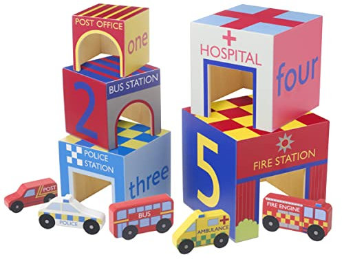 ORANGE TREE Emergency Services Wooden Stacking Cubes