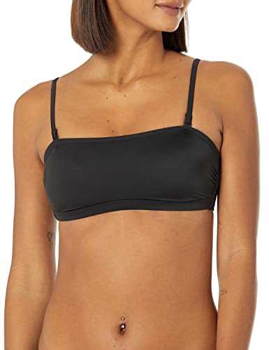 Amazon Essentials Haut de Maillot de Bain Bandeau Femme, Noir Délavé, 46