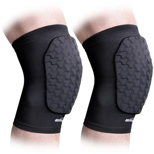 COOLOMG Knieschoner Knieschützer Beinstulpen Knieprotektor Basketball Fußball Handball Volleyball für Herren Damen Jungen Schwarz T-Form XS