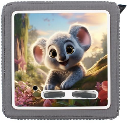 yabaduu Schutzfolie Süße Tiere kompatibel mit Toniebox Lauscher Station Aufkleber personalisierbar Zubehör für Kinder Spielzeug passgenau selbstklebend Y031 (Nr. 72 Koala, Ohne Wunschname)