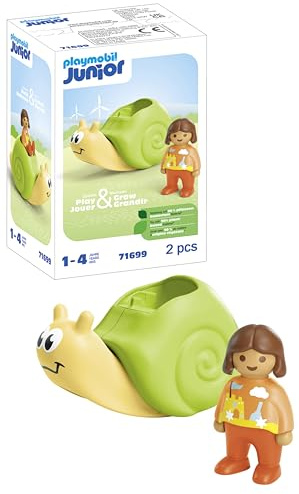 PLAYMOBIL JUNIOR | Schaukelschnecke mit Rasselfunktion | nachhaltiges Spielzeug aus biobasierten Kunststoffen | für Kinder ab 1 Jahr | 71699