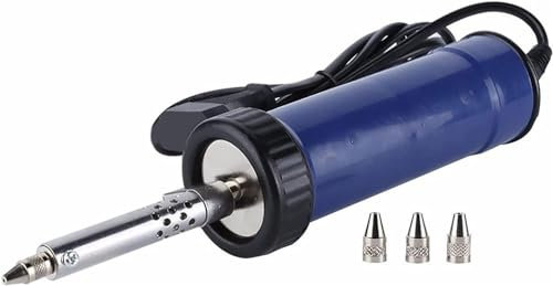ZQJYMXY Ventosa de Soldadura al vacío eléctrica automática, Bomba de eliminación de estaño for Soldadura portátil con 3 boquillas de succión, máquina desoldadora