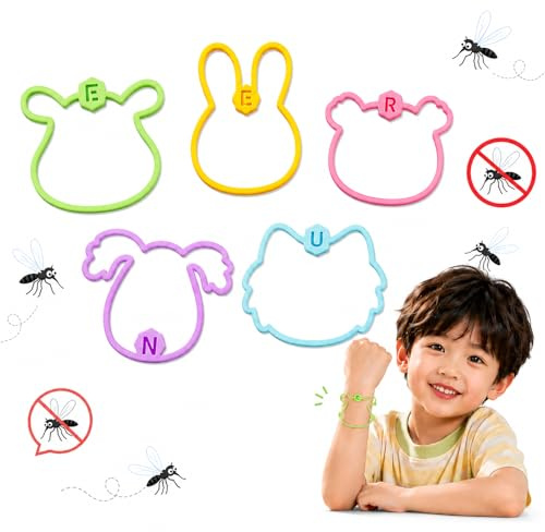 Pulseras Repelentes de Mosquitos,Pulsera Antimosquitos,Pulsera Repelentes de Mosquitos de Dibujos Animados,Brazalete Repelente Mosquitos e Insectos Adultos y Niños,Impermeables Ajustable (A)