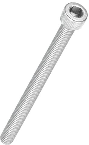 Kozelo 5pcs Tornillos de Cabeza Hexagonal - [M6-1 x 80mm] Acero Inoxidable 304 Totalmente Roscado Allen Tornillo para Motor Eléctrico Ventilador Impresión 3D Reparación, Plateado