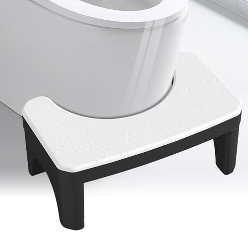 Toilettenhocker Erwachsene, Fußhocker für Badezimmer, Toilette Töpfchen Hocker Klohocker mit Rutschfesten FüßEn Kniebeugen Hilfe Hocker PortableToiletten Hocker, WC Hocker Erwachsene und Kinder