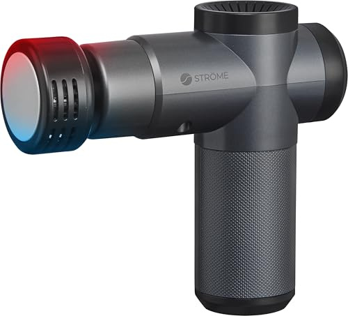 Ströme Vitality Vibes MG68 Hot & Cold – Massagepistol med Percussion- och Vibrationsterapi, Värme/Kyla (50 °C / 10 °C), 4 Hastigheter, 4 Massagehuvuden, USB-C Uppladdningsbar