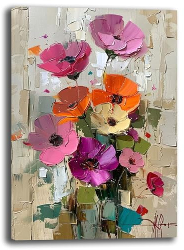 Printerland Quadro Moderno Camera da letto FIORI FLOREALE Quadri moderni soggiorno da Parete XXL grande Stampa su tela Canvas Decorazione Murale muro Arredo Salone (9, 30x40 cm, Canvas intelaiato)