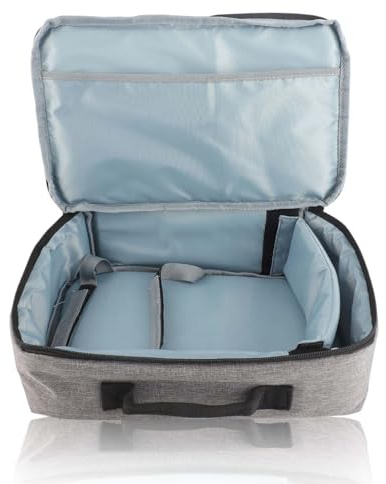Bolsa de proyector, 13.6x7.9x4in pesado de nylon portátil del proyector que lleva la caja del proyector con la manija resistente de la bolsa de transporte del proyector Accesorios de la caja portátil
