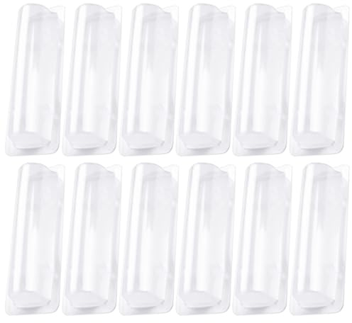 HOMSFOU Lot de 60 Boîtes Porte-Rouges à Lèvres Transparentes en Plastique, Format Compact Double Face Adhésif, Étui Léger et Résistant pour Rangement Cosmétique, Voyage et Organisation