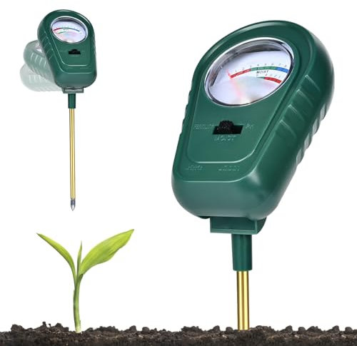 Homcoice Boden pH Messgerät, 3-in-1 Boden Feuchte/Fruchtbarkeits/pH Tester Gartenwerkzeug für Pflanzenpflege(Keine Batterie erforderlich)