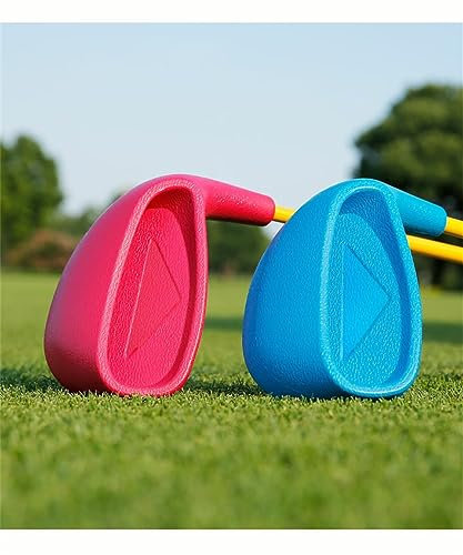 Fers de golf légers à tige en carbone pour pratique de golf débutants, enfants de 3 à 12 ans, garçons et filles (bleu, 9 à 12 ans)
