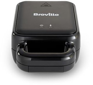 Breville Solo SnackMaster Mini Toastie Maker & Snack Maker for PancakesOmelettesToasted Sandwiches & More Wipe CleanNon Stick Plates Black [VST102]