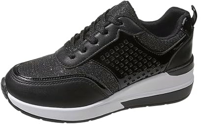 SHOBDW Cómodo Y Versátil Zapatillas De Cuña Tacón para Mujer Zapatos Transpirables Cómodos Informales A La Sandalias Doradas Romanas Bambas Zapatilla Negras Casual Verano Casa