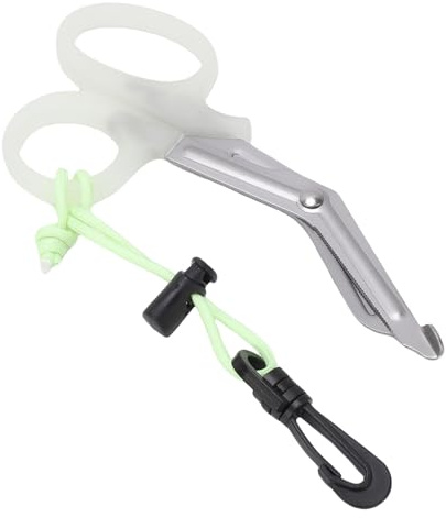 Alomejor Dive Knife Multifunctional Luminous Dive Scissors Ti Coated Stainless Steel for Cutting Fishing Seaweed Underwater Diving Gear