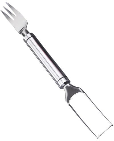 Zerodeko Affettatrice per Anguria Tagliafrutta Manuale Portatile 2 in 1 in Acciaio Inox Forchetta Integrata, Utensile da Cucina Leggero e Campeggio per Casa, Campeggio e Ristoranti,