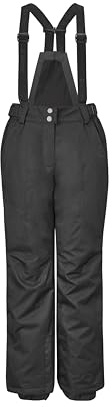 Killtec Mädchen Gandara Jr Skihose Mit Abzippbarem Latz Schneefang Und Kantenschutz, Schwarz, 116 (XXS) EU