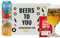Personalised Beavertown British Craft Beer Gift Set – 2 x 330ml Cans (Gamma Ray & Neck Oil) with Beerhunter Glass & Mr Filberts Snacks | Custom Beer Gift for Him or Her
