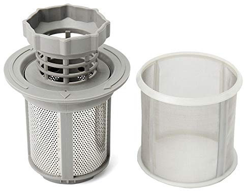 HYJ Mikrofilter Sieb Set 3-teilig für Spülmaschinenfilter, Grau, Kunststoff/Metall, Eingebaut, 125mm