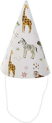 PARTY TIME - EA10228 - Set med 6 savannpartyhattar