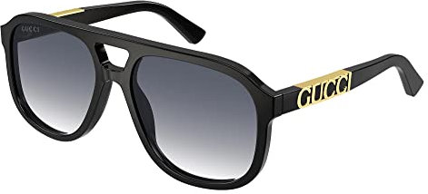 GUCCI Unisex GG1188S Sunglasses, Black-Black-Grey, 58