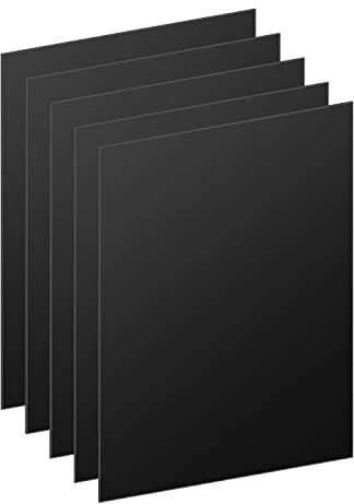 DARENYI 5 Pièces Plaque de Plexigglas Noir Plaque Plexiglas Feuilles Acrylique Noir Plaque Acrylique pour le Remplacement du Verre du Cadre Photo, l'affichage des Projets, Peinture (150 x 100mm x 2mm)