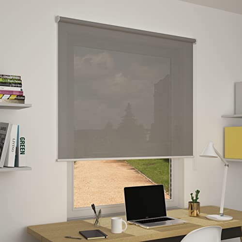 OR Tende - Estor enrollable filtrante Screen 3% Eco a medida 50 x 100 cm material reciclado. Personalizable para interiores, para puertas, ventanas y basculantes. Fabricado en Italia