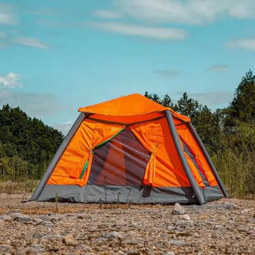Tente gonflable extérieure, tente de camping, tente gonflable à air extérieur étanche automatique pour 2 3 4 personnes, avec pompe à air et sac de transport, tentes de maison pliables, pour la pêche