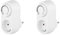 REV Dimmer, LED Dimmer Adapter mit Steckdose 1fach, Helligkeitsregler, weiss (Packung mit 2)
