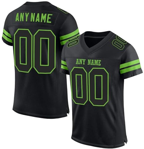 HGWOPGASD Personalised American Football Jerseys with Name Number Customised Jerseys T-Shirt for Adults Kids A21