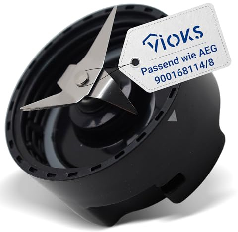 VIOKS Messer Ersatz für AEG 900168114/8 ASBEK Zusatzmesser mit vier Klingen für Standmixer für AEG Sport Mini Mixer