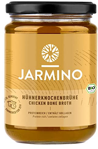 Chicken Bone Broth by JARMINO | 6X 350ml Organic Chicken Broth | Soup Base | Great for Keto Diet, Paleo Diet & Atkins Shakes | Natural Alternative to Collagen Tablets or Collagen Powder