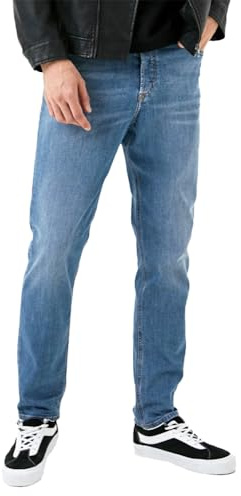 Diesel - Jeans elasticizzati da uomo Regular Tapered Fit Celeste – 2005 D-Fining 0EHAJ, Blu, 32W x 34L