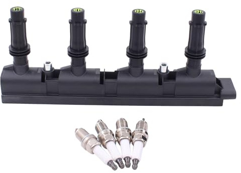 HouYeen Ignition Coil and Spark Plug Pack for Astra G H J Corsa C D E Insignia A Meriva A B Mokka X Adam Zafira mk3 Aveo Cruze 1.2 1.4