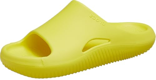 Crocs Unisex Adult Mellow Recovery Slides, Cyber Yellow, 5 UK Men / 6 UK Women