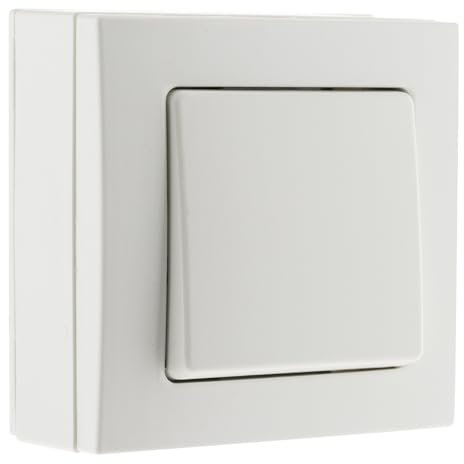 Zenitech Lot de 3 interrupteurs en saillie Bel Vue - Blanc