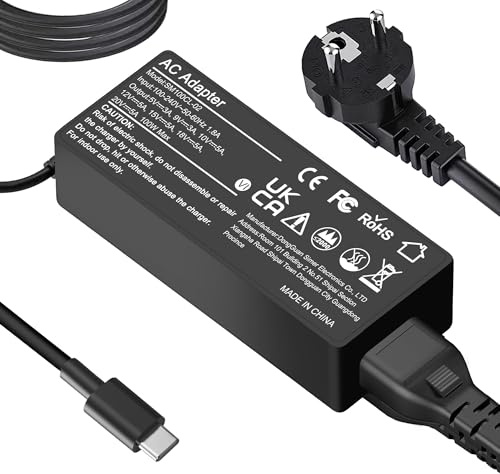 Chargeur Rapide USB C 100W Universel Compatible avec MacBook Pro/Air, Lenovo ThinkPad/Yoga, HP Spectre, Huawei MateBook, ASUS, Dell, Chromebook