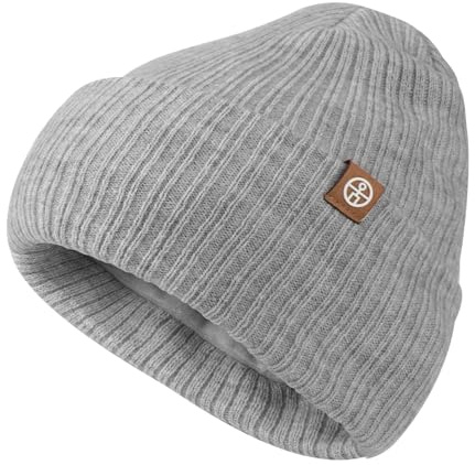 AYPOW Bonnet Enfant Garcon Filles Hiver, Bonnet Bebe Tricot Chaud Doux Unisexe Mignon Cap Casquette Chapeau Doublée en Polaire Pliable pour Tout-Petit Childs 1-7 Ans