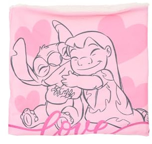 Disney Lilo & Stitch - Sciarpa tubolare per bambini, in pile con fodera morbida, blu e rosa, taglia unica, accessorio invernale per ragazzi e ragazze, regalo per ragazze e ragazzi, Colore: rosa
