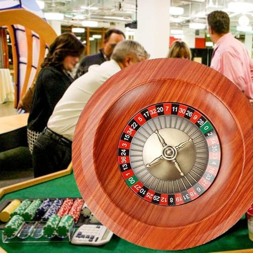 MESOVFCA Juego de Ruleta Rusa de Madera, Ruleta Rusa, Mesa de Juego de Casino, Ruleta, Juego de Casino, Noche, Juego Esencial para el hogar o Uso Profesional (C)
