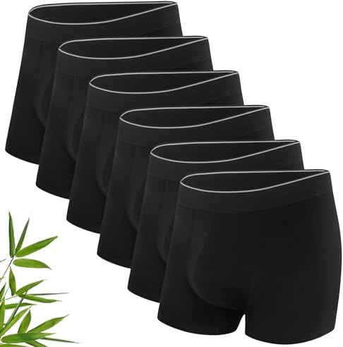 Uniexcosm Calzoncillos Hombre Boxer de Bambu Ropa Interior Hombre Boxer Brief Hombre Pack,Transpirables,Suaves y EláSticos,Sostenible