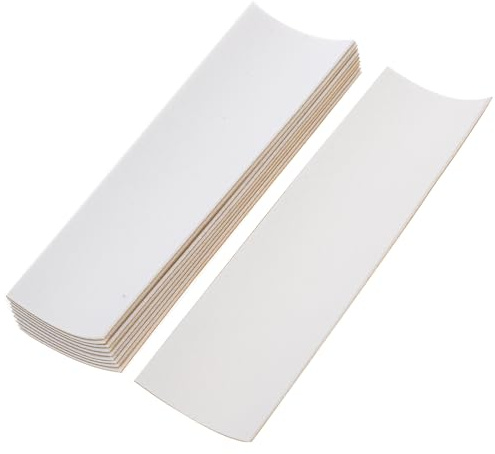 Homoyoyo Cintas de Agarre Antideslizantes para Patineta de Dedo, 10 Unidades de Espuma Suave, Tamaño 38x110 Mm, Color Papel Amarillo, Accesorios para Skate Fingerboard y Scooters