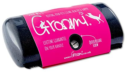 Groomi Tool für Tiere - Bürste zur Entfilzung und Entfernung von Unterwolle - Fellbürste für Katzen, Hunde und Pferde - Entfilzungskamm für Haustiere - Fellpflege-Zubehör, Fellwechsel - Schwarz